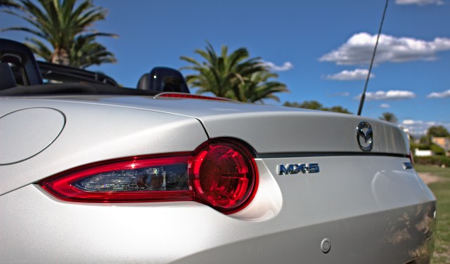 Mazda MX-5 ND des Modelljahres 2015, Heckansicht im Detail